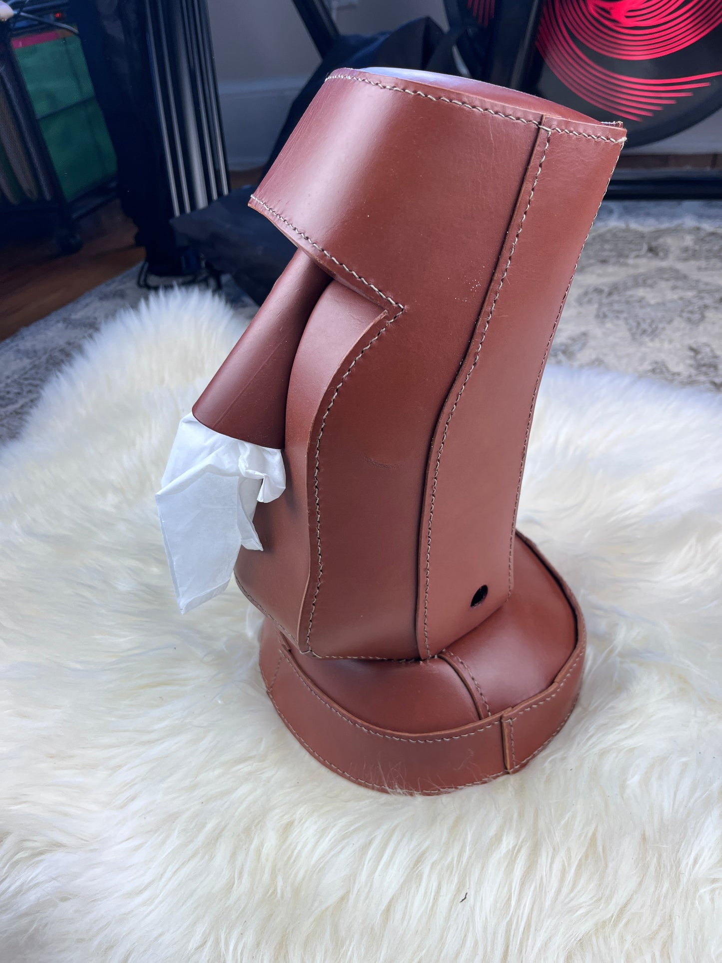 Moai home decor tissue holder